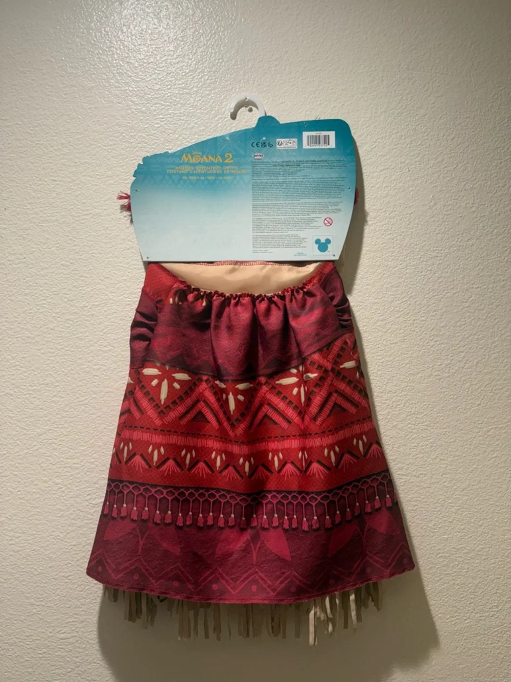 Disney Moana 2 Inspired Girls' Red Fringe Costume Dress NWTS - Picture 5 of 13
